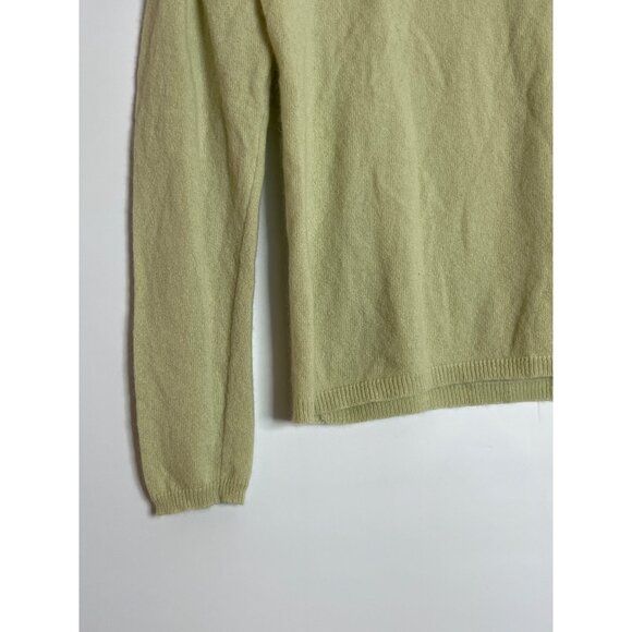 Sutton Studio 100% Cashmere Long Sleeve Round Neck Sweater Light Green Size Medi - Picture 3 of 6